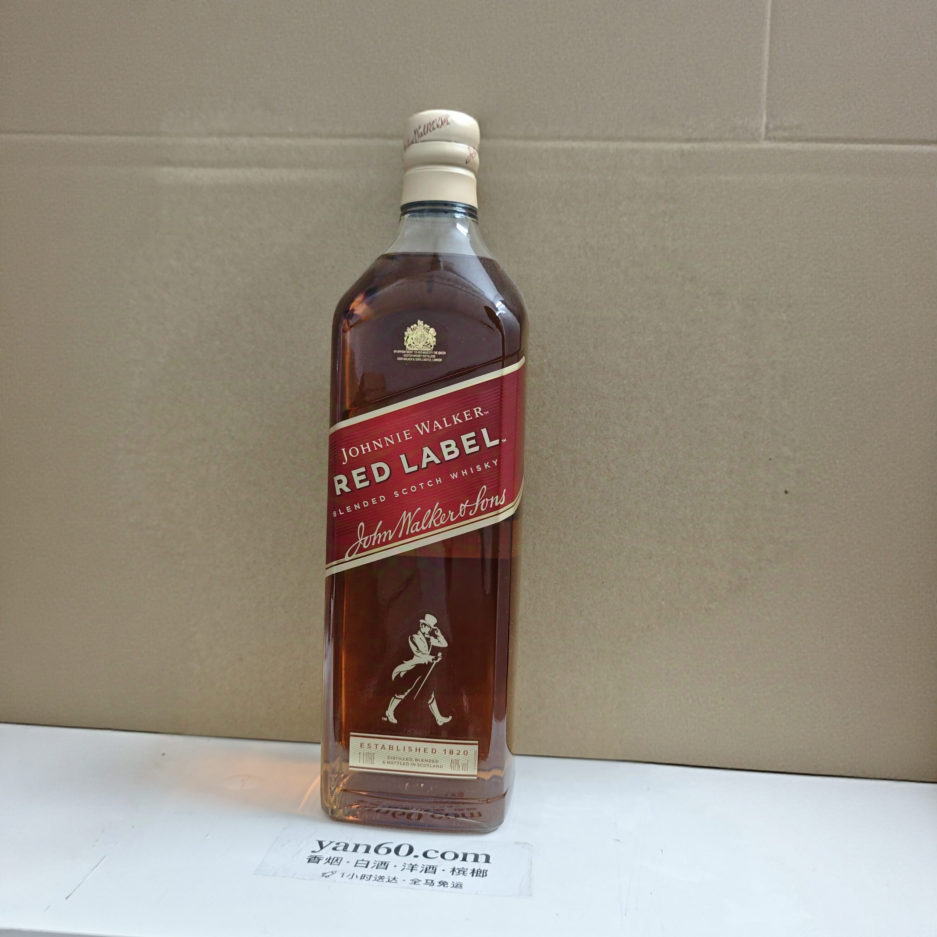 尊尼获加红牌威士忌40度 1L