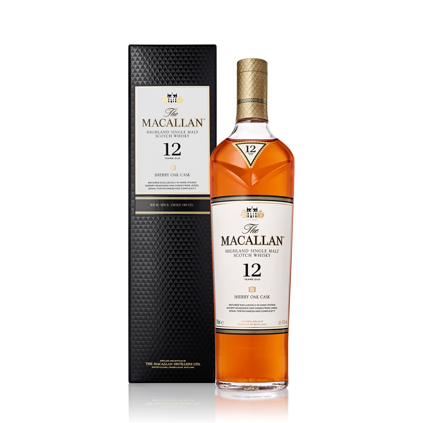 The Macallan 12 Years Sherry Oak · 麦卡伦12年雪莉桶单一麦芽威士忌 750ML