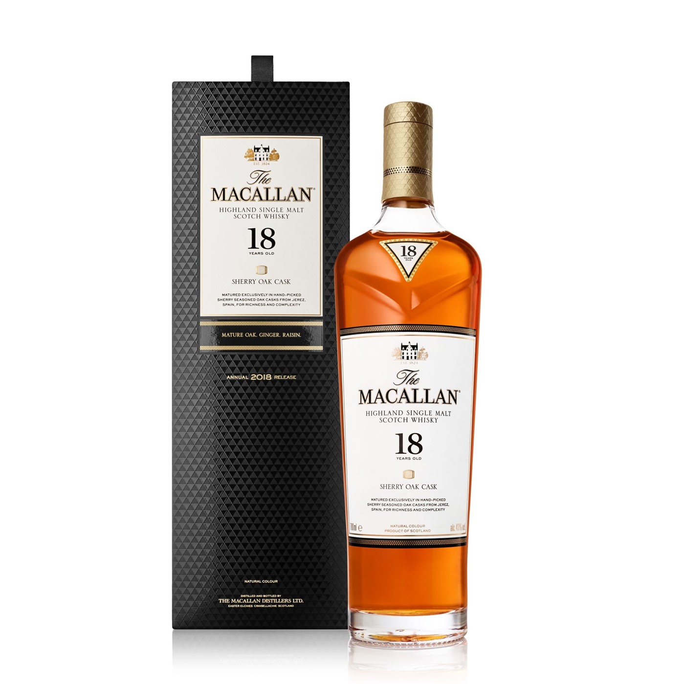 The Macallan 18 Years Sherry Oak · 麦卡伦18年雪莉桶单一麦芽威士忌 700ML